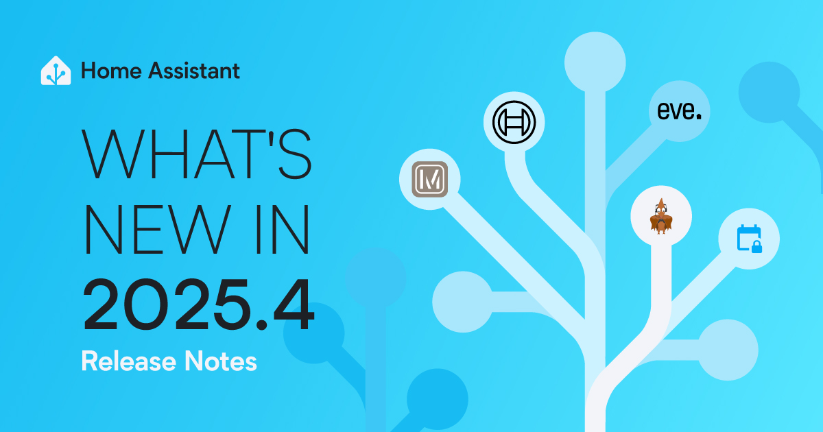 Home Assistant : La version 2025.4 : C'est l'heure de continuer les tableaux de bord !