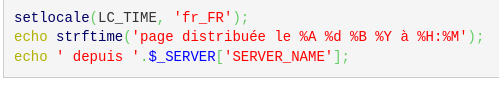 PHP > Afficher l'heure en français